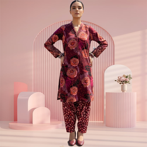 2 Piece Printed Lawn Suit for Women  Summer Collection 2026