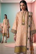 Women's 3 Piece Printed Lawn Suit  Printed Shirt, Printed Dupatta & Dyed Cambric Trouser